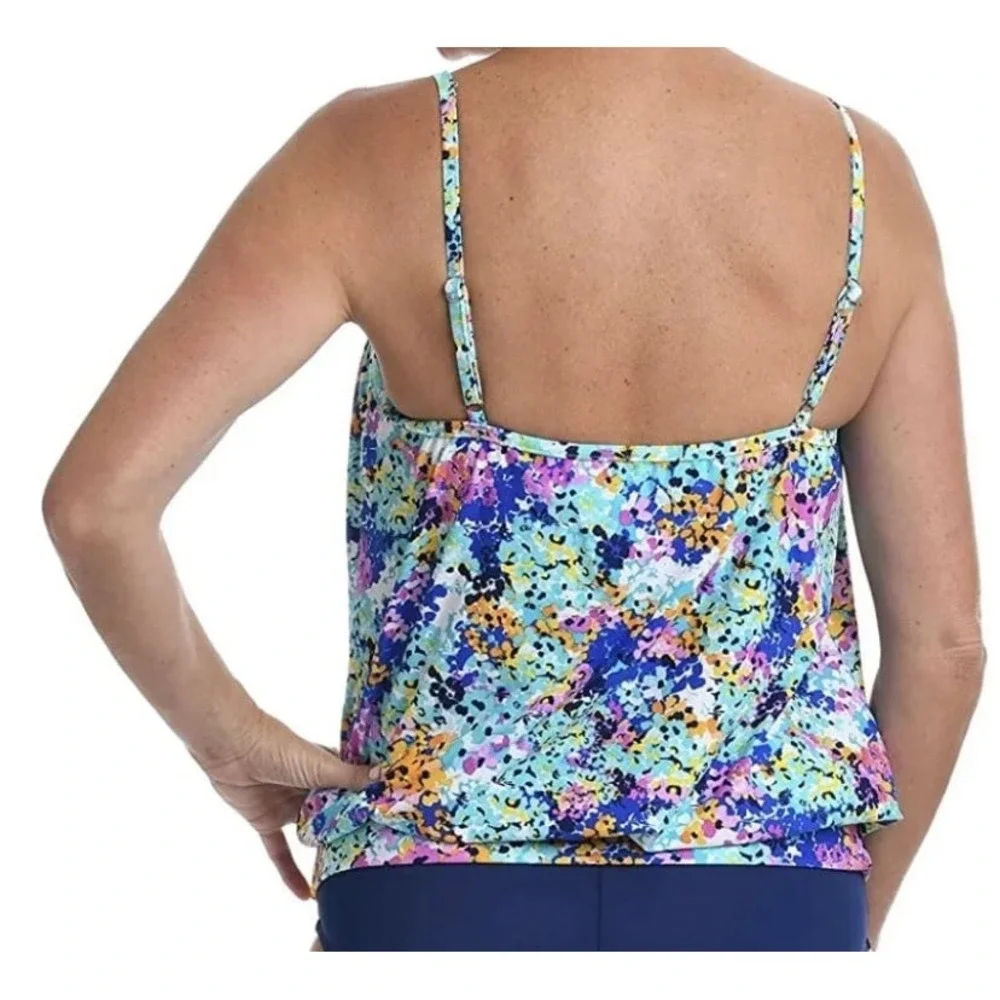 Bandeau‎ Tankini Swimsuit Top, sz 16 NWT